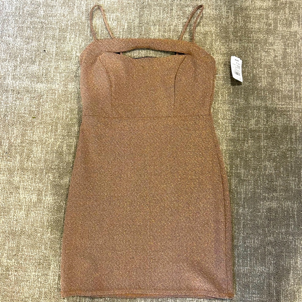 NWT Gold Mini Dress